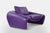Vintage "Seagull" Violet Leather Armchair realized by Sylvain Joly for Chateau d'Ax in the early 2000s. Rare and in...