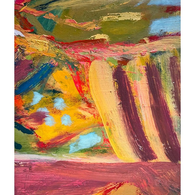 Jean Krille, Landscape 118, Oil on Wood, 1988 For Sale - Image 8 of 9