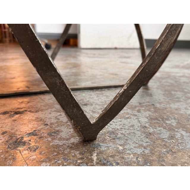 Artisan Made Fossilized Stone Side Table For Sale - Image 11 of 12