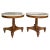 1970s Pair of Weiman "Heirloom" Round Mahogany and Marble Pedestal Side Tables, MCM For Sale - Image 5 of 13