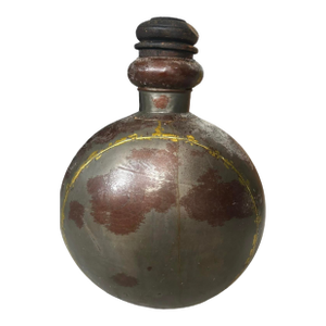 Mid Century 1950s-60s Indian Mughal Rajasthani Brass Copper Water Vessel Vase Jug