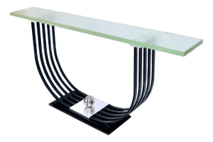 Art Deco Console Table with Iron Mount, France, 1930s