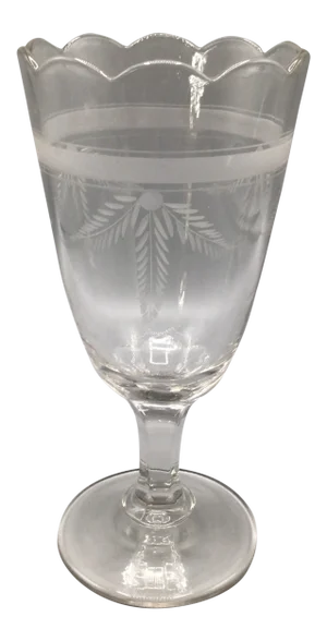 Antique Federal Style Etched Celery Vase