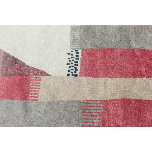 Modern Deco Rug by Doris Leslie Blau Size: 12'0" × 16'10" (365 × 513 cm) A modern Art Deco inspired rug hand knotted out...
