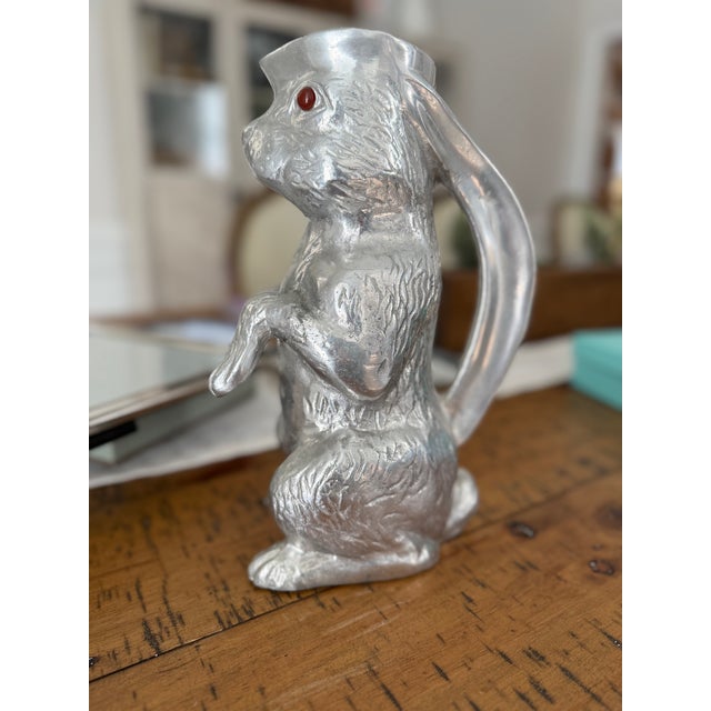 Mid-Century Modern 1970s Arthur Court Bunny Rabbit Pitcher For Sale - Image 3 of 5