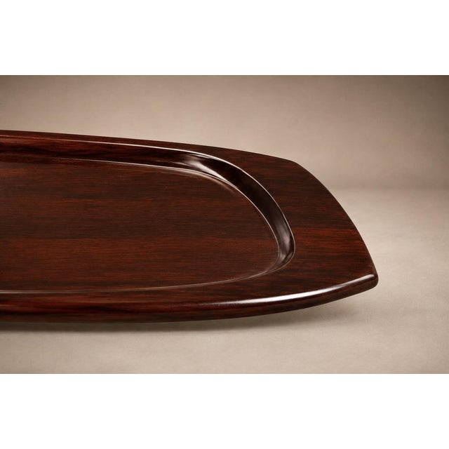 Chocolate Brazilian Modern Model 731 Serving Tray in Rosewood by Jean Gillon for WoodArt, 1960s — Lot 915 For Sale - Image 8 of 18