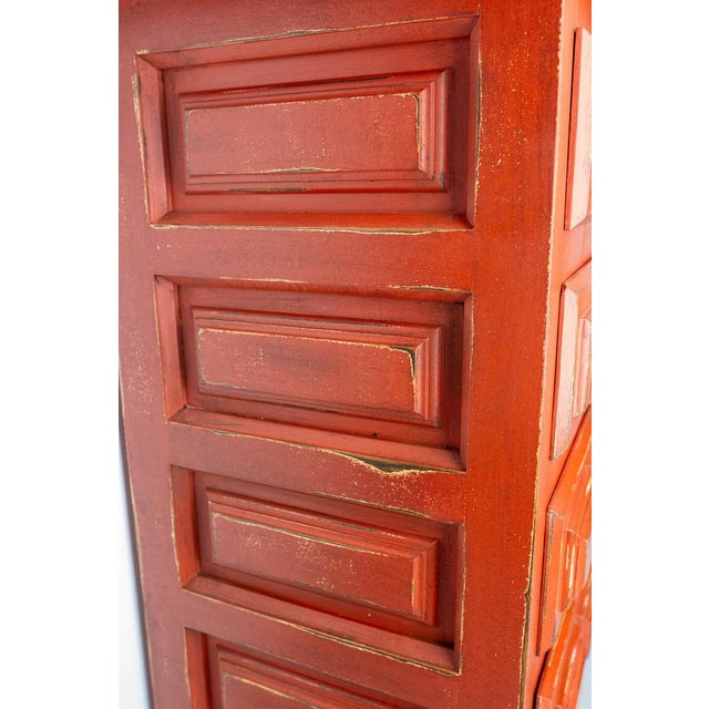 Mid-Century French Chest of Drawers in Red, 1960s For Sale - Image 13 of 16
