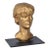 Sendelbach Signed Gold Painted Clay Bust of Young Boy on Slate Base For Sale