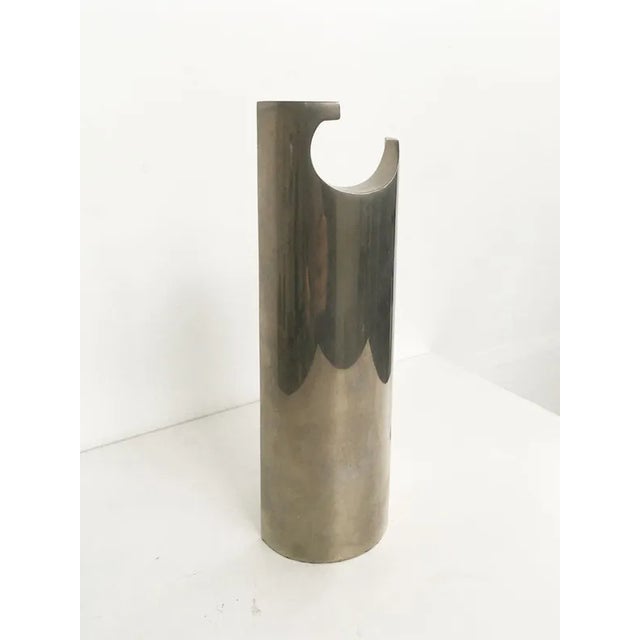 Edmondo Cirillo, Stele Abstract Sculpture, 1980s, Nickel Plated Bronze For Sale - Image 3 of 13