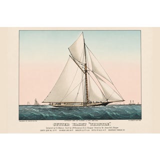 Cutter Yacht Thistle, Vintage Art Print Reproduction, 24" X 16" For Sale