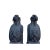 Greige Chinese Pair Black Gray Stone Fengshui Elephant Drum Statues For Sale - Image 8 of 9