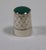 English Sterling Silver 1971 Glass Top Thimble With Floral Pattern For Sale - Image 4 of 11