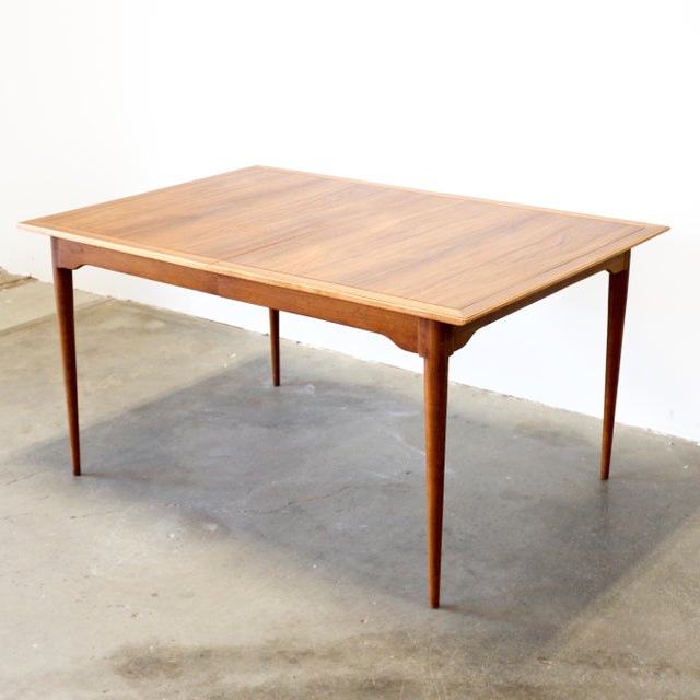 1950s Lane “Copenhagen” Walnut & Ash Dining Table For Sale - Image 5 of 18