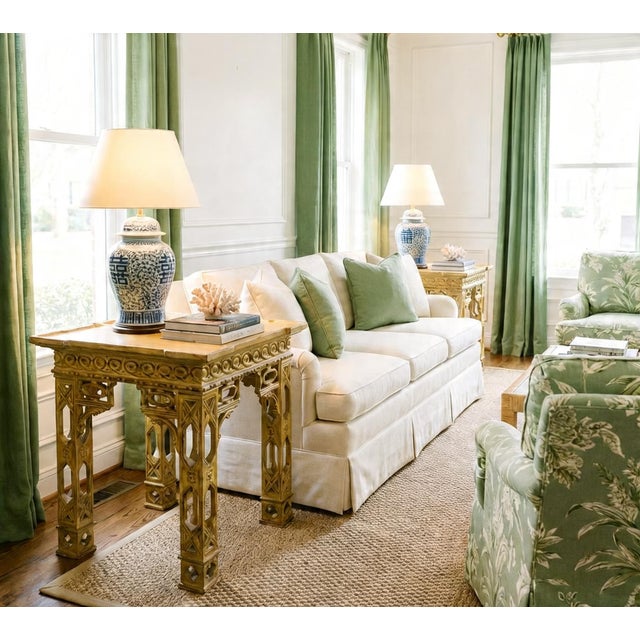 Pair of Vintage, Rare, Monumental, Faux Bamboo, Chinoiserie, Mid Century, Accent Tables For Sale - Image 4 of 11