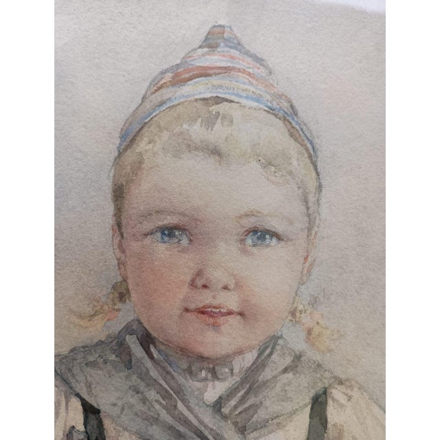 Maud Humphrey “Dutch Girl” Original Watercolor — May Plate From the 1891 Calendar Series For Sale - Image 13 of 16