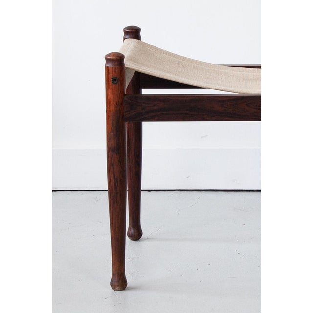 1960s Vintage Danish Safari Ottoman by Erik Wort, 1960s For Sale - Image 5 of 9