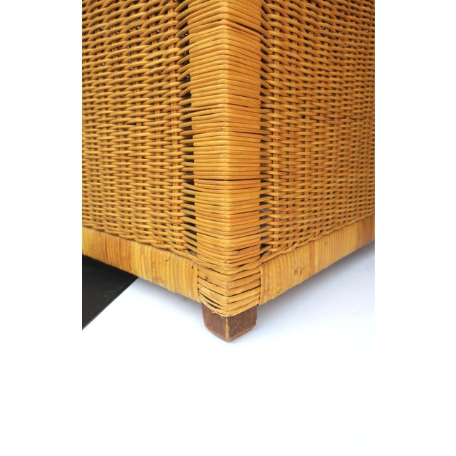 Wicker Stools Benches, Pair For Sale - Image 14 of 17