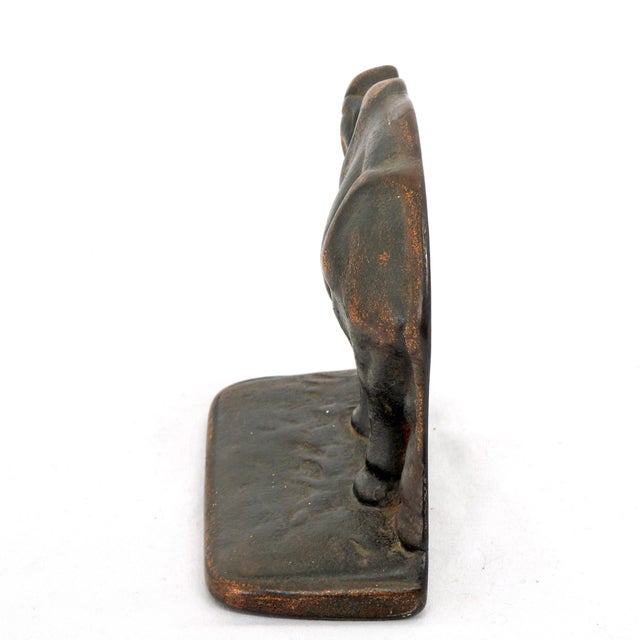 1920s Single Working for Peanuts Elephant Bookend 1925 For Sale - Image 5 of 7