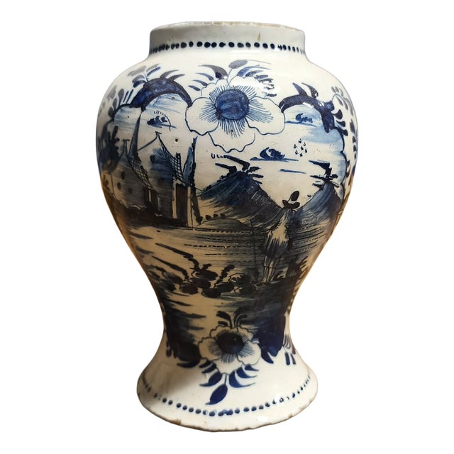 Antique Ceramic Pharmacy Container, 1700s For Sale