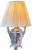 A striking antique silver-plated oil lamp, later professionally converted for use as an electric table lamp. The...