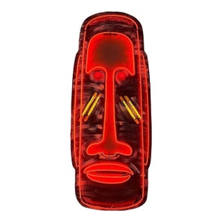Tiki Head Vintage Inspired Neon Sign For Sale