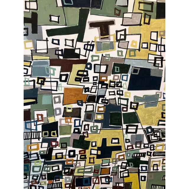 Black Yona Lotan, Untitled Abstract Cityscape For Sale - Image 8 of 10