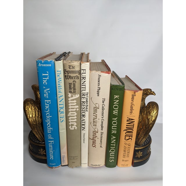 7 Vintage Antiques & Furniture Reference Books – Blue, Green & Cream Library For Sale - Image 11 of 11