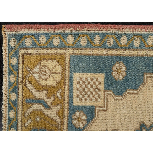Turkish Mini Rug Oriental Hand Knotted Vintage Rug 1'9" x 3'1" #21139 For Sale - Image 4 of 8