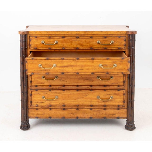 Aesthetic Style Faux Bamboo Chest of Drawers For Sale - Image 4 of 9