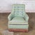 Wood Mid-20th Century Traditional Art Deco Club or Lounge Chair Upholstered W/Beachy Fabric & Bullion Fringe For Sale - Image 7 of 18