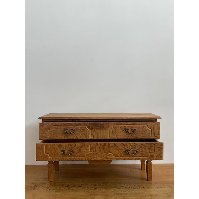 1970s Henning Kjaernulf Style Oak Low Chest C. 1970s For Sale - Image 5 of 18