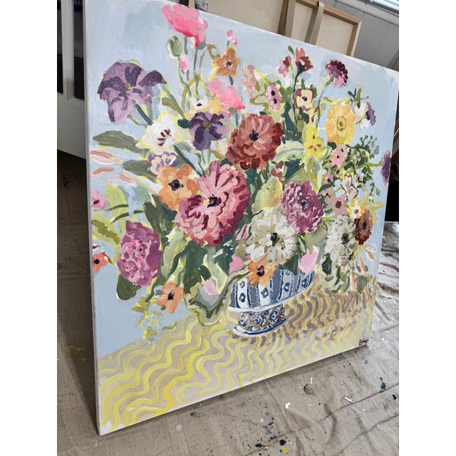Acrylic on canvas with sides painted gray