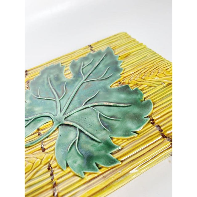 Gold Yellow Glazed Ceramic Trivet, France, 1970s For Sale - Image 8 of 12