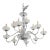 1940s Chandelier 12 Arm Czechoslovakian Glass For Sale