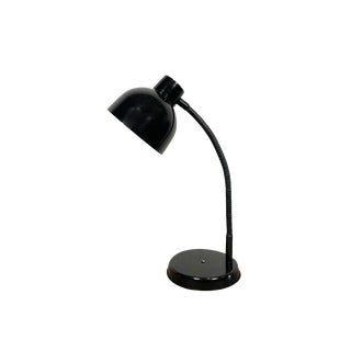 Black Industrial Gooseneck Table Lamp, 1960s For Sale