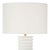 A tactile white finish on the Nabu metal column table lamp accentuates its accordion-like base. Its simple, yet artisan...