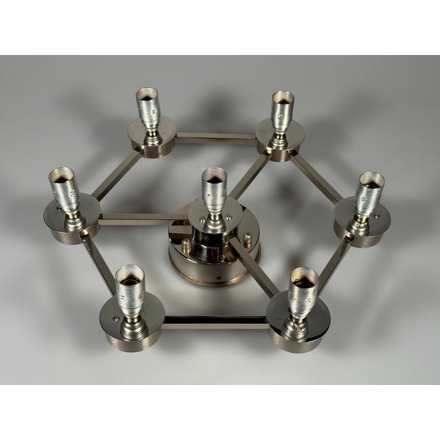 German Space Age Ice Glass Ceiling or Wall Lamp, 1960s-1970s For Sale - Image 13 of 18