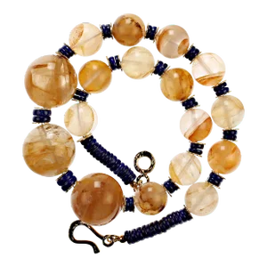 Golden Quartz and Lapis Lazuli Necklace