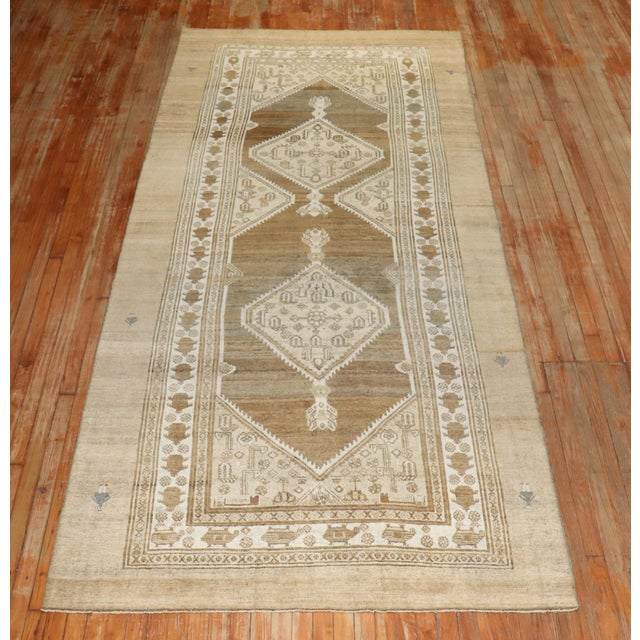 1920s Persian Serab tribal geometric gallery size rug