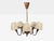 1950s 1950s Swedish Modern, Five Arm Chandelier, Patinated Brass For Sale - Image 5 of 13