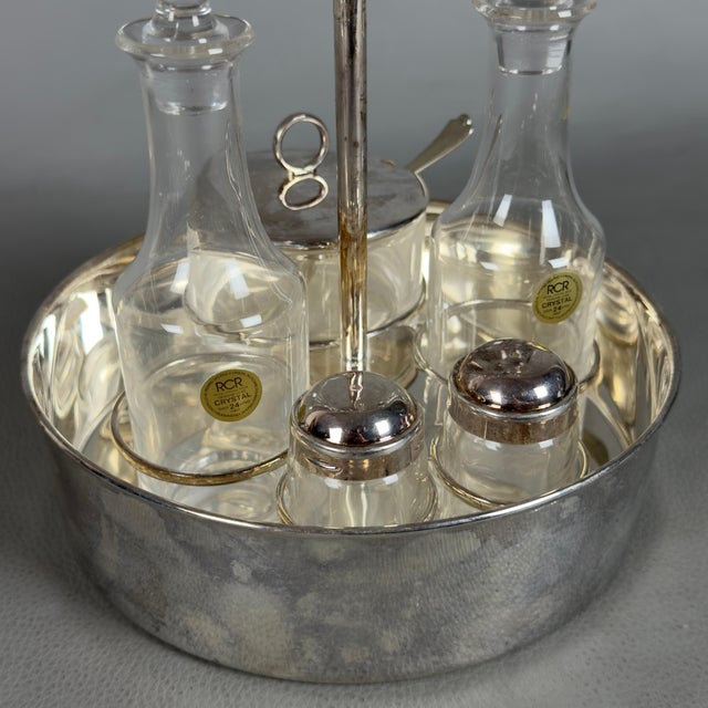 800 Silver and Crystal Oil and Condiment Cruet Set from Calegaro, 1970s For Sale - Image 13 of 18