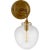 Katie Small Acorn Sconce in Hand-Rubbed Antique Brass with Clear Glass Designer: Thomas O'Brien Height: 13.4" Extension:...