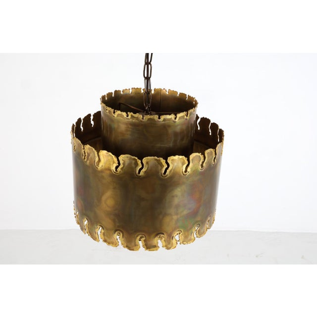 1970s 1970s Svend Aage Holm Sorensen Brass Pendant Light For Sale - Image 5 of 10