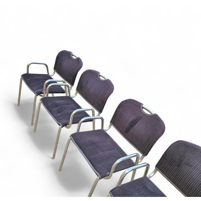 Black Upholstery Castiglietta Dining Chairs by Castiglioni for Zanotta, Italy, 1960s, Set of 4 For Sale - Image 9 of 18