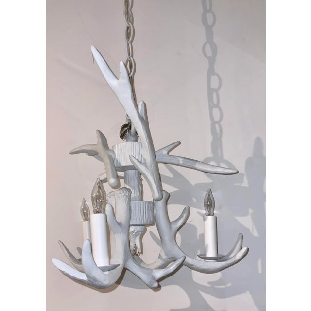 2020s White Horn Big Sky Antler Chandelier For Sale - Image 5 of 5