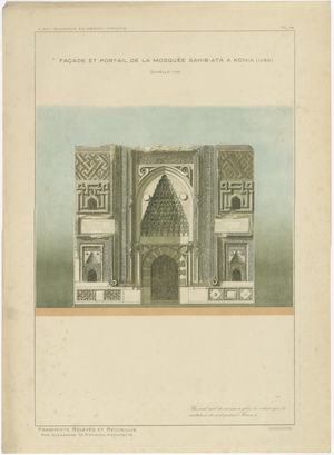 Alexandre M. Raymond, Sahib Ata Mosque Portal Konya Turkey, 1924, Paper