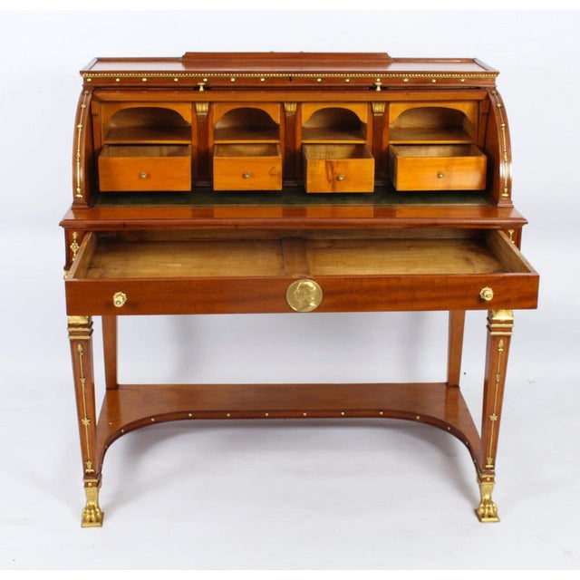 French Empire Revival Cylinder Desk, 19th Century For Sale - Image 13 of 18