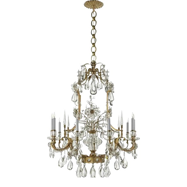 Vestry Crystal Chandelier For Sale