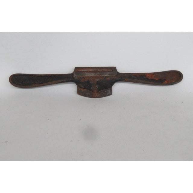 Early 20th Century Early 1900s Cast Iron Spokeshave Traditional Woodworking Hand Tool 5114b For Sale - Image 5 of 8