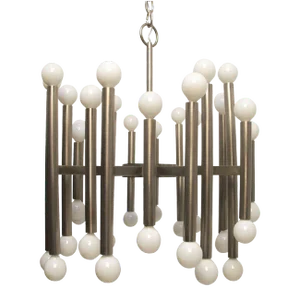 Gaetano Sciolari Brushed Stainless Steel Light Fixture, Italian Mid-20th Century